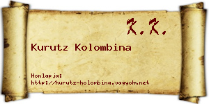 Kurutz Kolombina névjegykártya